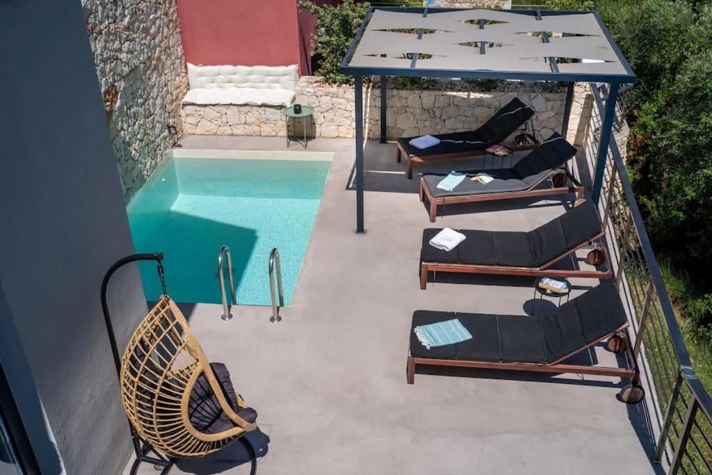 Villa Elisabeth Sea View Private Pool Fiskardo Kefalonia Katsarata Екстер'єр фото